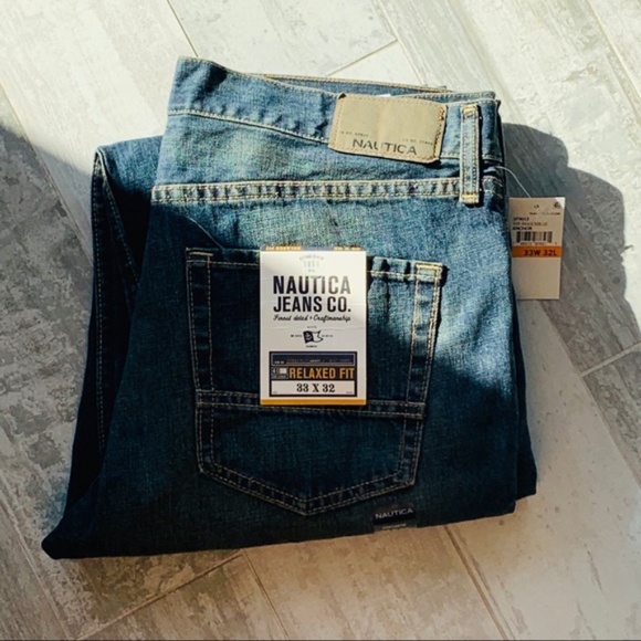 NAUTICA Jeans Co. NYC Relaxed Fit Dark 34W 32L Men - Picture 3 of 10